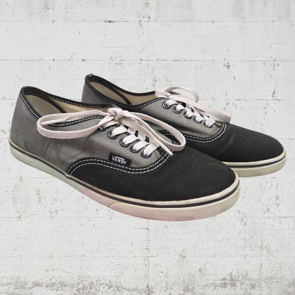 Vans Gray Black Color Block Canvas Low Top Lace Lifestyle Skater Sneakers Size 7 - Picture 12 of 12